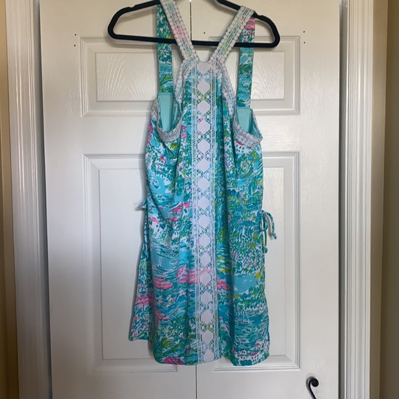 Lilly Pulitzer Ryder Romper gustavia green sz 16 - Picture 3 of 6